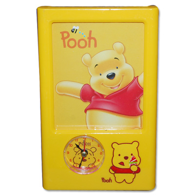 "Pooh Photo Frame with Clock -6901-008 - Click here to View more details about this Product